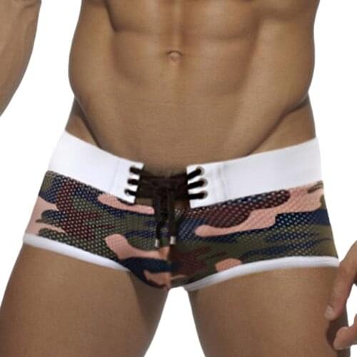 Brand Swimwear Sexy Men Swimsuit Swimming Trunk Man Beach Pool Swim Shorts Bathing Suit Wide Waist Design Beachwear Good Quality