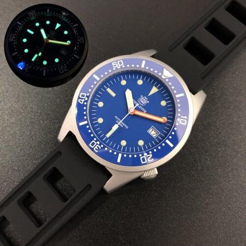 Dive watches for mens,STEELDIVE men automatic mechanical watch 200m waterproof wristwatch C3 luminous ceramic bezel luxury clock