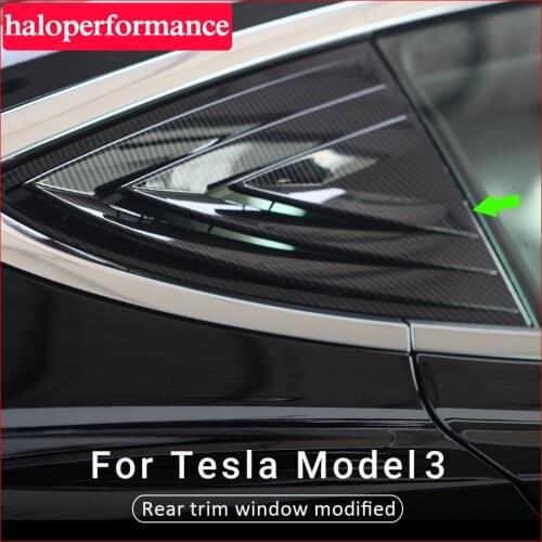 Model3 Car Rear window shutter decorative for tesla model 3 accessories carbon fiber ABS model 3 tesla model three model y new