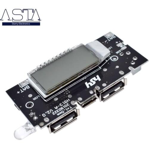 Dual USB 5V 1A 2.1A Mobile Power Bank 18650 Battery Charger PCB Power Module Accessories For Phone DIY LED LCD Module Board