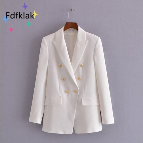 Женские двубортные пиджаки Fdfklak China At AliExpress