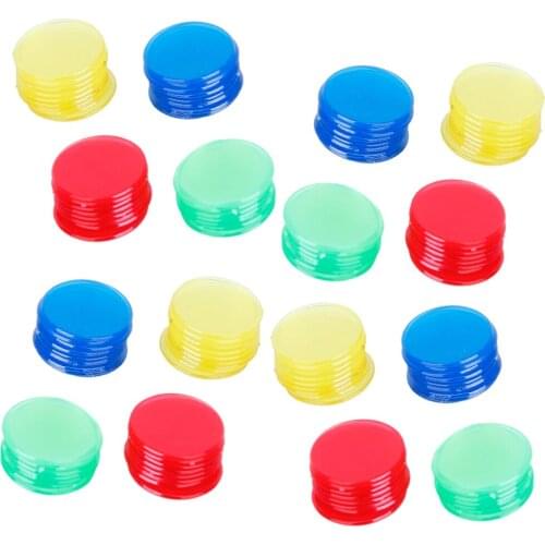 400 Pieces Plastic Non-toxic Casino Poker Chips 19mm Bingo Chips Tokens Casino for Card Games