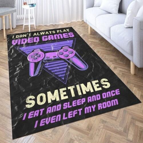Videogames Gaming Gamer Carpet for Living Room 3D Anime Cartoon Rug Gamer Teen Room Bedside Lounge Rug Kids Children Floor Mats