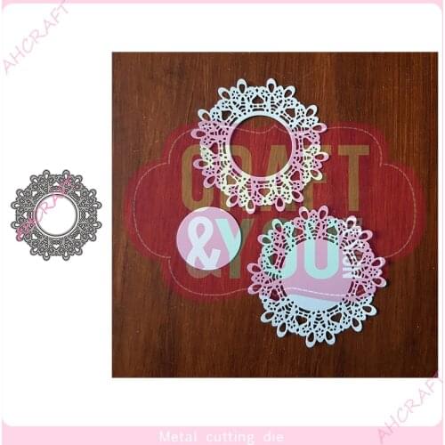 Round Lace Frame Metal Cutting Dies for DIY Scrapbooking Photo Album Decorative Embossing PaperCard Crafts Die2021