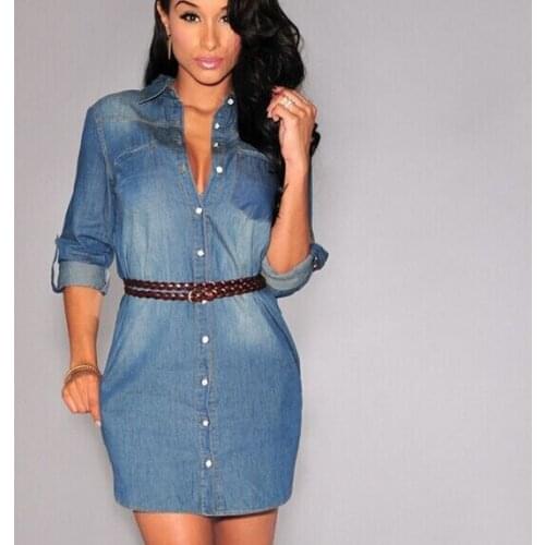Loyxl.xizi Fashion Denim Dresses