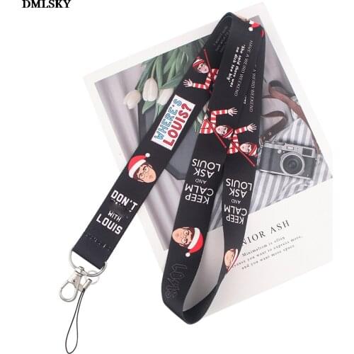 MD056 DMLSKY Cartoon Keychain Funny Lanyards for keys Badge ID Mobile Phone Rope Neck Straps Accessories Gifts