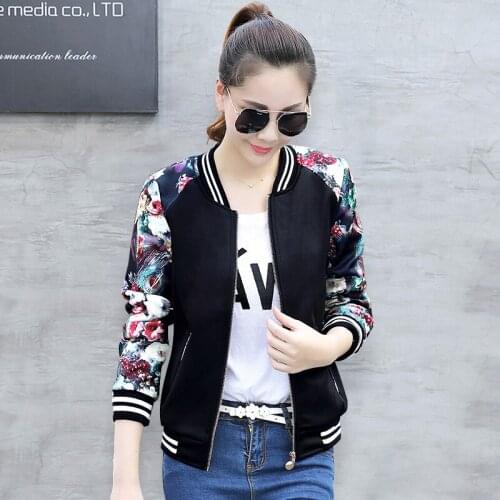 Fashion Big Size Cotton Thin Baseball Jacket Women Autumn Spring Korean Lady Loose Coat Short Thin Casual Baseball Jacket S-3XL