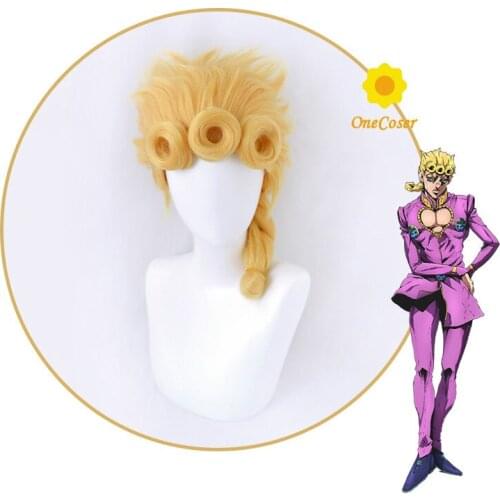 JOJOs Bizarre Adventure Jolyne Cujoh Cosplay Golden Circle Braid Wig Heat-resistant Fiber Hair + Wig Cap Party Props Anime