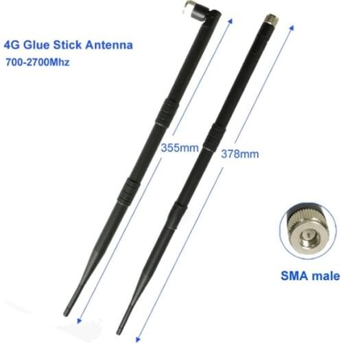 SMA Connector Folding GSM 3G LTE 4G Omni Rubber Antenna 700-2700Mhz 38CM