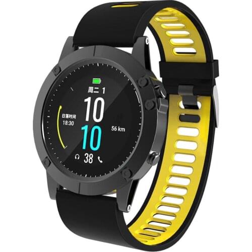 Silicone Strap Bicolor Watchband with Screwdriver for Garmin Fenix6/Fenix5/Fenix5 Plus Watch Band Strap for Garmin Forerunner935