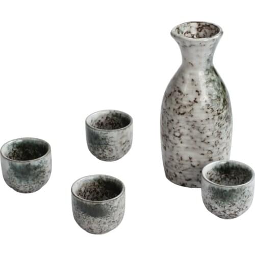 Christmas Japanese style coarse pottery antique kettle wine glass ceramic wine set Japanese restaurant wine bottle household wi