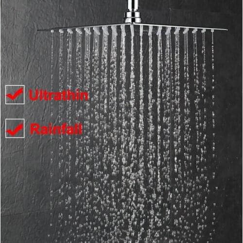 Vidric Vidric Concealed Rainfall Shower Head System Chrome Bath & Shower Faucet Bathroom Luxury Rain Mixer Tap Shower Combo Set