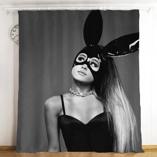 Grande 3D Printed American Singer Blackout Curtain Bedroom Living Room Home Decoration for Children Kids Girl