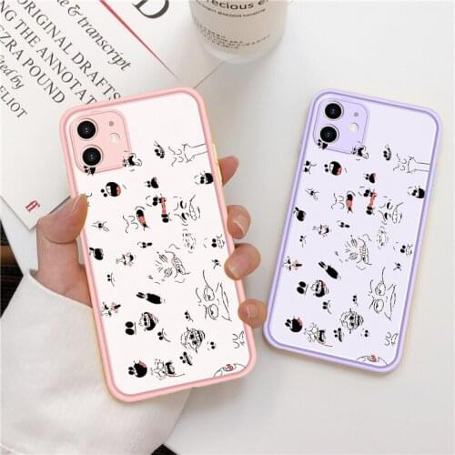 Funny Spoof Human Face Phone Case for iPhone 12 Mini 11 Pro X XS XR Max 6 6S 7 8 Plus SE 2020 Cartoon Skin Feel Shell Back Cover