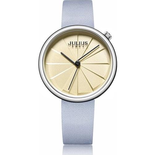 New Lady Womens Watch Japan Quartz Elegant Cute Fashion Hours Bracelet Real Leather Clock School Girl Birthday Gift Julius Box