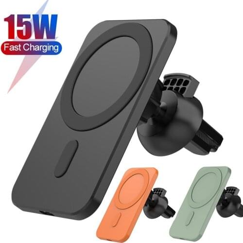 10 PCS 15W Magnetic Wireless Car Charger Air Vent Phone Holder Stand For iPhone 12 Pro