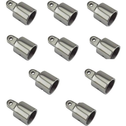 10PCS 316 Stainless Steel Bimini Top Cap Fittings 7/8" 1" Mirror Polishing For Marine Boat Deck Railing Hardware
