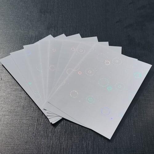 100Sheets 105X148MM Adhesive Tape Back Firework stlye Cold Laminating On Paper Plastic Package Color Card Photo Laminating Film