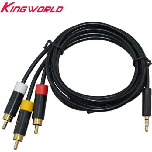 100pcs High quality 3RCA AC Audio Video AV RCA Composite Cable for Cord Xbox 360 E Console