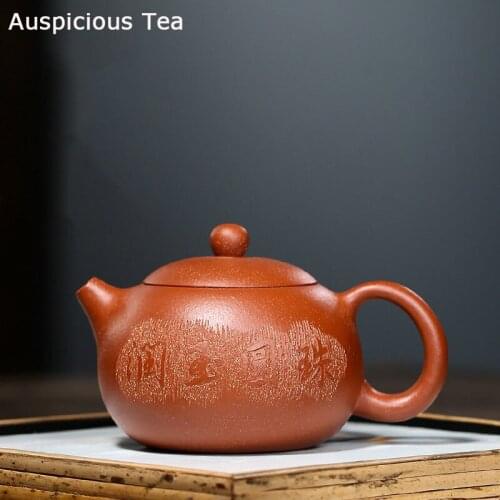 210ml Traditional Yixing Xishi Teapots Boutique Purple Clay Tea Pot Raw Ore Filter Kettle Home Zisha Teaware Collection Gifts