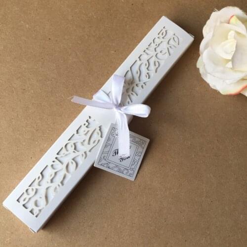 55PCS Luxury Laser-Cut Paper Gift Box + Ribbon + Thank You Card Fit For Folding Hand Fans Package