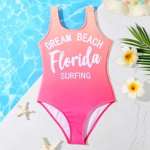 7-16Year One Piece Swimsuit Girl Tropical Plant Print Childrens Swimwear Kids Teenage Girl Bathing Suit Bandage Girl Beachwear