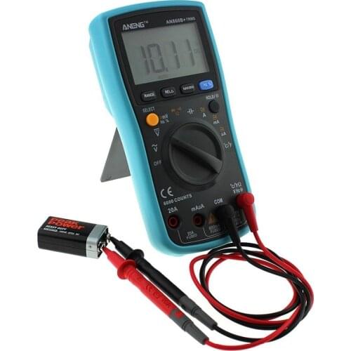 Aneng ANG860B+ Transistor Digital LCD Multimeter Tester Backlight AC/DC Ammeter Voltmeter Ohm Portable Meter multi meter