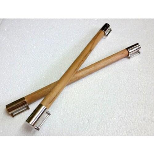 32cm Wooden Bag Handles - Pair, Beige,Long,Ready to attach