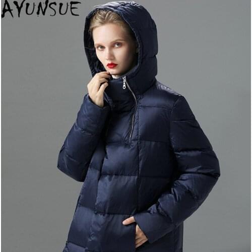 Long Down Jackets Womens Winter Coat Women Parkas 90% Duck Down Jacket Women 2020 Warm Fashion Puffer Coat Hooded 1990344 KJ5882
