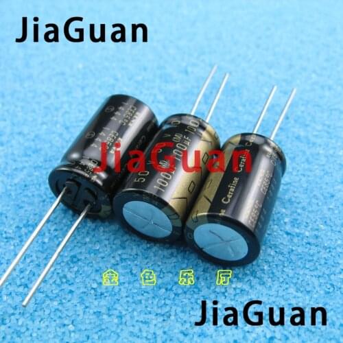 4pcs NEW ELNA ROA Cerafine 100uF/50V 12.5X20MM 50V 100UF audio electrolytic capacitor 100UF 50V Black gold 50V100UF