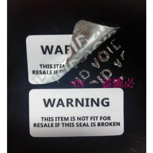 Warranty seal versatile void if removed anti counterfeit stickers 500pcs lot 3X1.5CM