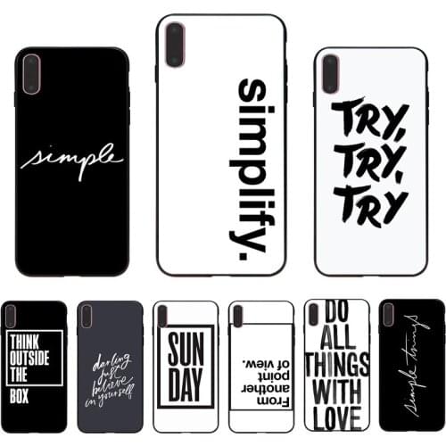 IMIDO Simple English word phrase inspirational about love Case Soft TPU Funda Coque For Iphone 7 8 7PLUS 8PLUS X XS XR XSMAX 5