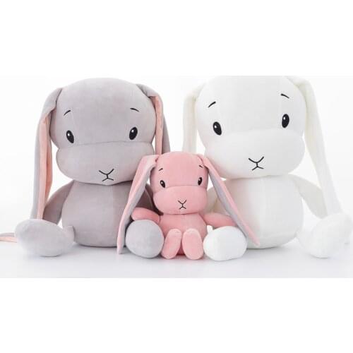 Rabbit plush toys cute long ears soft rabbit doll baby kids toys bunny doll animal toy birthay christmas gift for children