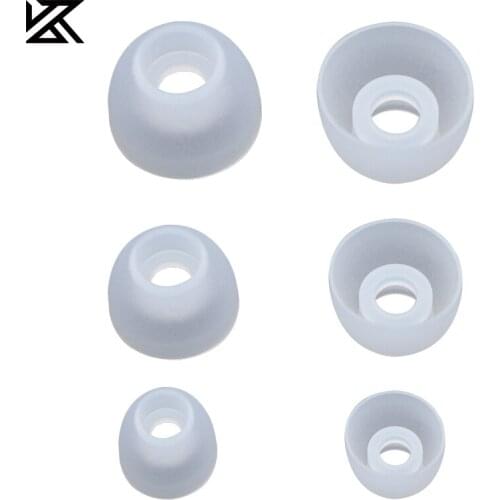 KZ Original 3Pair(6pcs) Noise Isolating Comfortble Transparent silico Ear Tips Pads Earbuds For In Earphone Headphones Silica