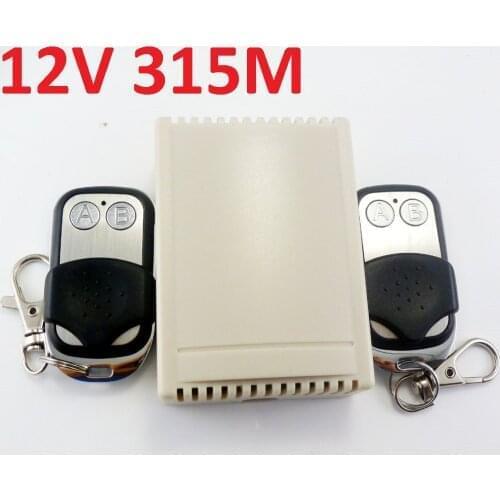 315m Dc 12v 2ch Multifunctional Rf Wireless Delay Timer Self-Locking Interlock Module 2-Button Ev1527 Remote Control