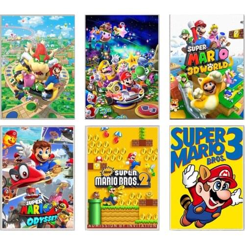 Cartoon Poster Game Video Game Art Retro Canvas Painting Sea Home Decoration Accessories Childrens Room Decoration Mural