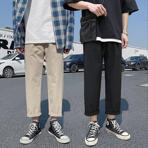 Men Korean Fashions Harem Pants Wide Leg Joggers 2021 Mens Black Loose Sweatpants Japan Style Straight Mens Pants Male Trousers