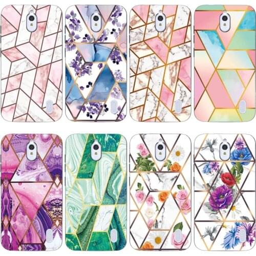 Soft Phone Case for Huawei Y625 Y625-U32 Y625-U21 Y625-U51 Colorful Flower Silicone Phone Back Cover Geometric Marble Shell