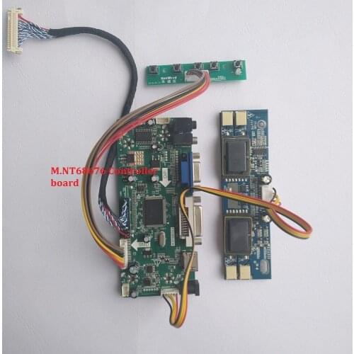 Kit for M190MWW1 VGA DVI Screen Panel HDMI Driver 19" M.NT68676 DIY LVDS 4 lamps 30pin 1440X900 Controller board