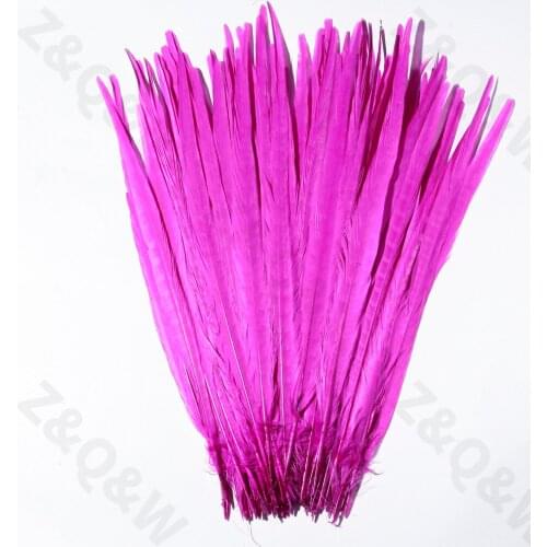 Natural 35-55CM Pheasant Tail Destaining Plum Red 10-100PCS DIY Craft Jewelry Performance Costume Headband Decoration