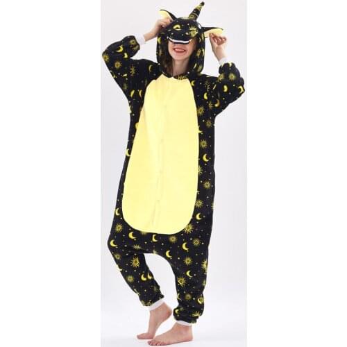 New Winter Boys Girls Unisex Kids Cute Cartoon Onesie Animal Pajamas unicornio Unicorn Stitch Children Flannel Nightie Sleepwear