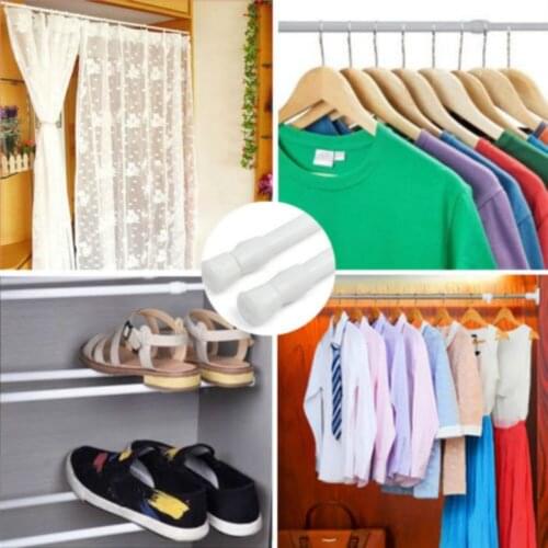 2020 Newest Hot Extending Telescopic Pole Spring Net Shower Curtain Rod Rail Hanger Window Spring Tension Curtain Rod Adjustable