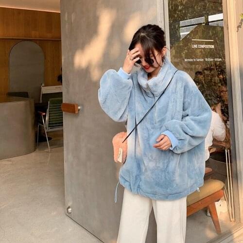 New 2020 Fashion Winter Cotton Women Harajuku Sweatshirt Women Girls Long Sleeve Cute Female Loose Sweatshirts warm Tops Clothes