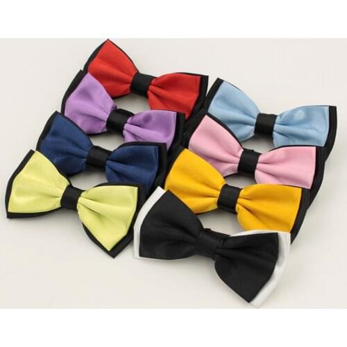 New fashion Style Formal Commercial Bow ties For Men Solid Color Bowtie Decoration Grooms Cravat High Quality Butterfly