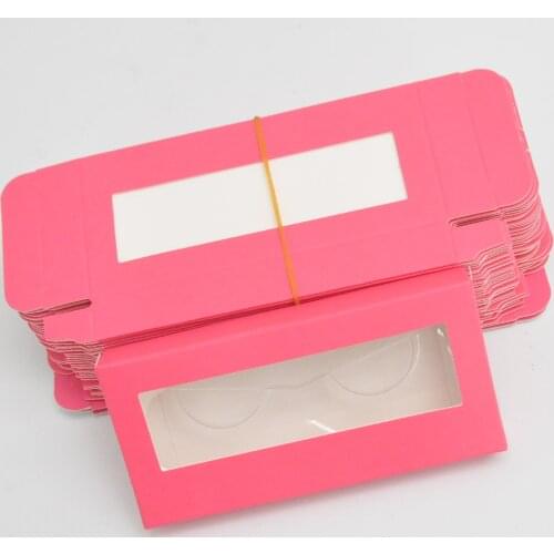 Wholesale New False Eyelash Packaging Rose Red Paper Box Lash Boxes Packaging Custom Logo Faux Mink Eyelashes Makeup Case