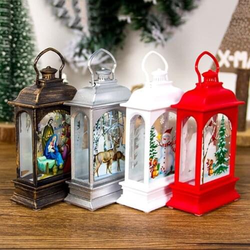 Christmas Decorations For Household Lanterns LED Candles Christmas Tree Decorations Santa Claus Elk Lights High Qulaity Pretty