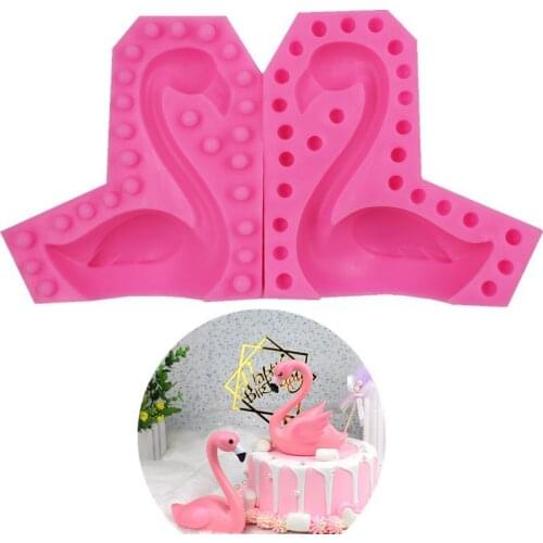DIY Flamingo Fondant Cake Mold Chocolate Mold 3D Flamingo Cake Baking Decoration