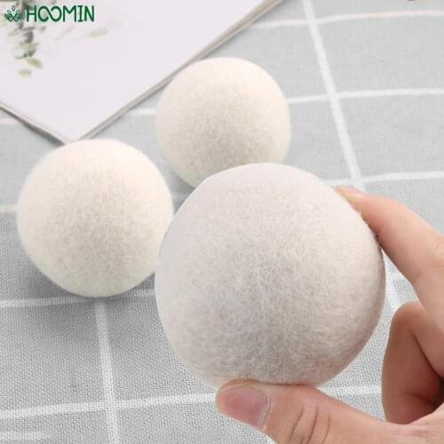 5pcs Organic Wool Soften Dryer Balls Laundry Clean Ball Reusable Washing Machine Accessories Felt Ball for Clothes Dryer