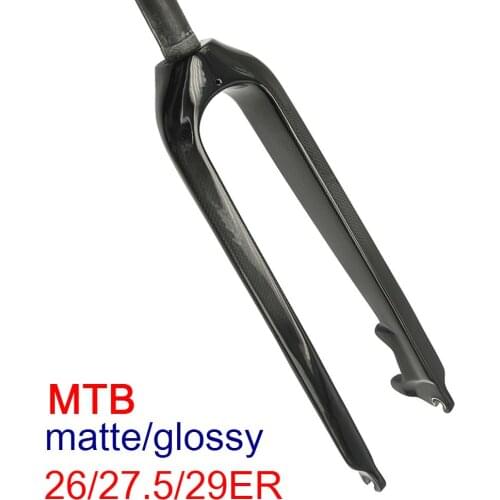 26/27.5/29inch Carbon MTB Fork 3K Weave Straight Tupe Fork Full Carbon Fiber Mountain Bike/racing Bike Forks No Logo