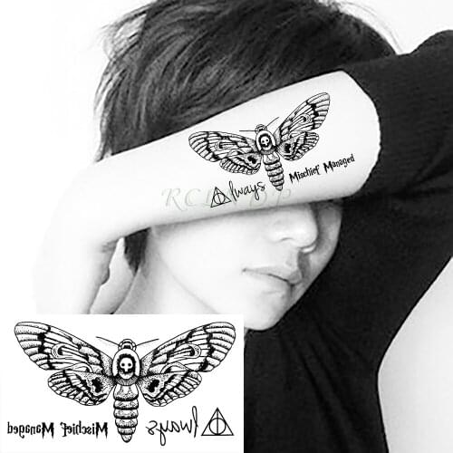 Waterproof Temporary Tattoo Stickers Butterfly movie Fake Tatto Flash Tatoo Tatouage Neck Hand for Girl Women Men Kids